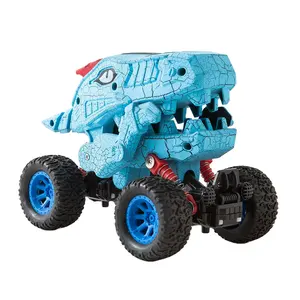 Jouet de voiture de dinosaure à quatre roues, en forme de dinosaure Jouets dinosaures pour enfants et bambins, véhicules, collection Camions Dino, voitures monstre, pour garçons