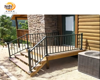 Personnalisé traité thermiquement intérieur/extérieur en aluminium Art balcon garde-corps escalier main courante Villa clôture et terrasse garde-corps modèles 3D