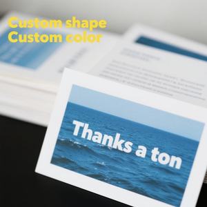 Design a colori stampato con Logo personalizzato a basso MOQ grazie cartoline cartoline cartoline di ringraziamento per affari - Product Image 2