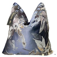 Housse de coussin décorative de luxe personnalisable en jacquard vert pour canapé, hôtel et fournisseur de produits pour la maison