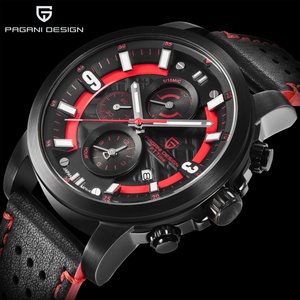 Montre-bracelet à quartz PAGANI DESIGN 2771, style décontracté et sportif, de haute qualité, boîtier en métal, bracelet en cuir, mouvement japonais, montre de golf pour homme - Product Image 2