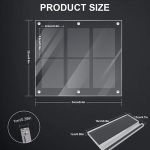 <span class=keywords><strong>Carte</strong></span> de sport magnétique 6 grilles en acrylique transparent Afficher vos cartes à collectionner Cadre d'affichage pour 6 cartes standard - Product Image 4