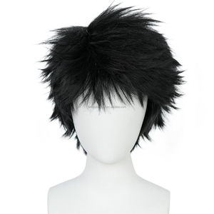 Perruque synthétique noire Uchiha <span class=keywords><strong>Sasuke</strong></span> <span class=keywords><strong>de</strong></span> 15 cm, courte et droite, <span class=keywords><strong>de</strong></span> haute qualité, résistante à la chaleur, pour cosplay d'anime (Jambalaya) - Product Image 2