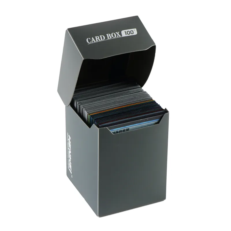 2022 Custom Black Pp Plastic Board Desk Box Game Entertainment Trading Game Deck Box