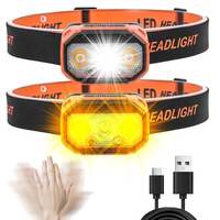Nouvelle lampe frontale LED multi-lumières, lumière puissante, rechargeable par USB, température de couleur multiple, lampe frontale pour le cyclisme en plein air