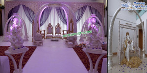 นกยูงสีขาวสำหรับงานแต่งงานรุ่น FRP mandap จากสหรัฐอเมริกาชุดรูปแบบนกยูงสีขาวสำหรับงานแต่งงานชุดรูปแบบนกยูงหรูหรางานแต่งงาน Mandap UK ออสเตรเลีย - Product Image 4