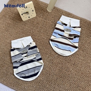 Memdoll Original Pet Polo printemps/été rayé respirant vêtements pour animaux de compagnie accessoires <span class=keywords><strong>Schnauzer</strong></span> maltais <span class=keywords><strong>teckel</strong></span> à la mode - Product Image 1