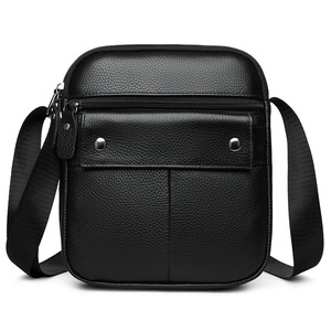 Sac bandoulière en cuir véritable Crazy Horse pour homme, sac messager de créateur en cuir, sac à bandoulière en cuir véritable - Product Image 2