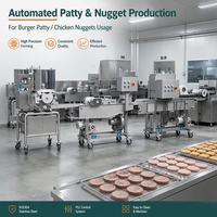 Mesin Pembentuk Patty Hamburger Otomatis, Mesin Pembuat Patty Burger, Peralatan Produksi Patty Ayam, Nugget, Daging Sapi, dan Ikan