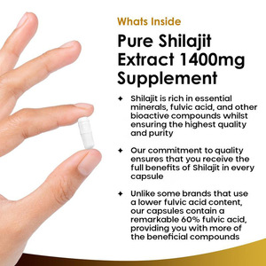 OEM Hot Sales Private Label Highest Quality <strong>Shilajit</strong> Capsules ultra Optimal <strong>Pure</strong> <strong>Shilajit</strong> Extract Protency60 Capsules for Adults - Product Image 4