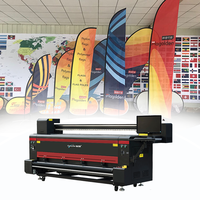Format à grande vitesse de 1.2 ~ 3.2m directement sur l'imprimante de sublimation de textile de polyester de tissu pour l'affichage d'exposition de bannière de drapeau