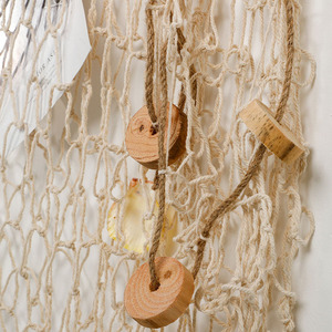Décoration de maison écologique de haute qualité les filets de pêche méditerranéens coquilles <span class=keywords><strong>macramé</strong></span> tenture murale - Product Image 5