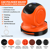 Polisseuse de voiture sans fil portable, machine à cirer, 3 vitesses, mini polisseuse électrique, 4000 mAh rechargeable avec écran LED