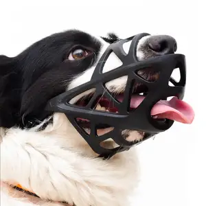 ที่ครอบปากสุนัขแบบนุ่มระบายอากาศได้ดีปรับได้ใช้งานหนักปากสุนัขป้องกันไม่ให้สุนัขเห่าเคี้ยว