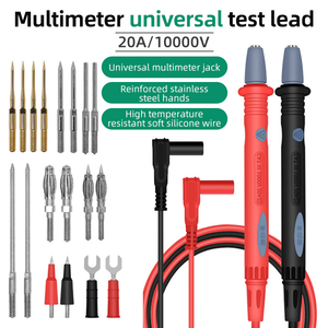 デジタルマルチメータークロコダイルクリップUタイププローブ用の8つの交換可能なプローブマルチメーターテストリードキット - Product Image 2