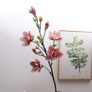 ดอกแมกโนเลียประดิษฐ์ Xiaowangchun รุ่น B1076 ดอกไม้จำลองคุณภาพสูงสำหรับตกแต่งภายในบ้าน ของตกแต่งบ้าน อุปกรณ์ประกอบฉากฤดูใบไม้ผลิ - Product Image 1