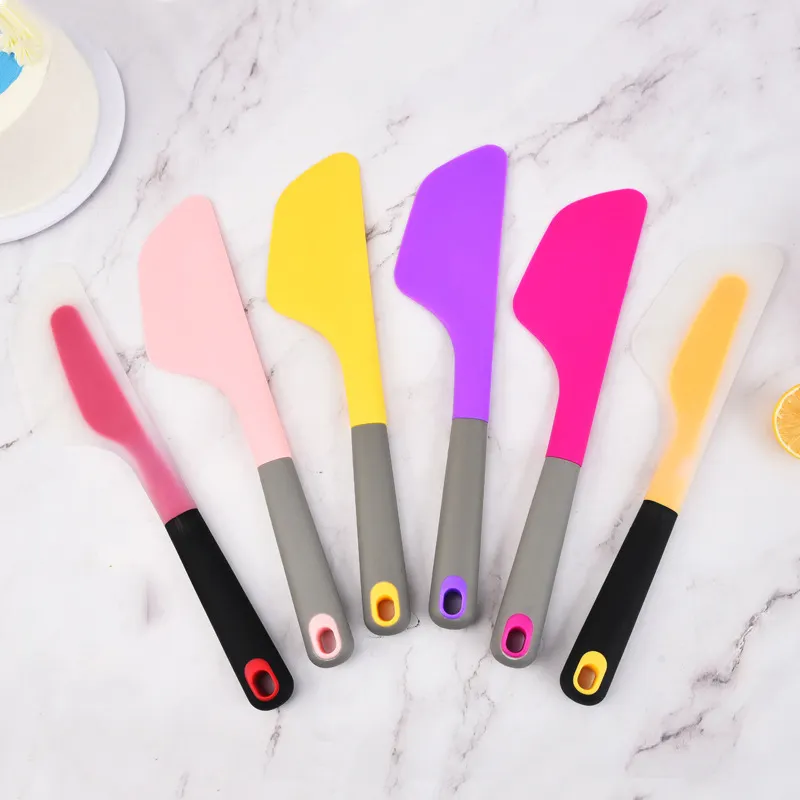 Large Size Colorful Silicone Baking Spatulas Non-stick Kitchen Omelet Turner Cooking Spatula for Baking Pastry