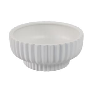 Ciotola con piedistallo scanalato per decorazione tavolino da caffè, complemento d'arredo moderno per la casa, centrotavola per bancone cucina - Product Image 1