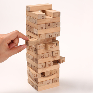 <span class=keywords><strong>48</strong></span> 조각 나무 블록 세트 스태킹 텀블링 타워 게임 숫자 매치 DIY 건설을위한 교육용 장난감 - Product Image 2