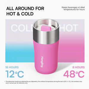 Termos de Café Hong Ling Ecológicos de Acero Inoxidable 18/8, Apertura a Presión, 12 oz, <span class=keywords><strong>Tazas</strong></span> de Café de Metal con Doble Pared Aisladas - Product Image 3