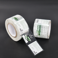 Autocollants transparents personnalisés en vinyle transparent en rouleau pour bouteilles cosmétiques, étiquettes de qualité supérieure pour imprimante d'autocollants
