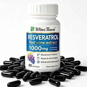 Cápsulas de Extracto de Vino Tinto con Resveratrol, Soporte Antioxidante, Extracto de Semilla de Uva, Absorción Avanzada, Bienestar y Longevidad, 60 Cápsulas - Product Image 1