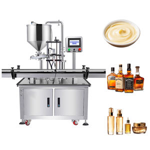 Máquina llenadora de pasta de un solo cabezal totalmente automática con transportador para mantequilla de cacahuete, miel, champú, loción, salsa y mayonesa - Product Image 1
