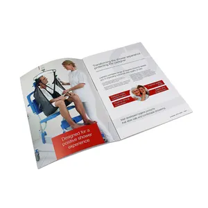 Atacado personalizado design de serviço offset selle stitch bind booklet book brochura catálogo personalizado