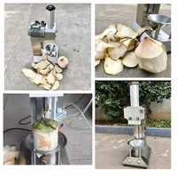 Ruimtebesparende compacte verticale kokosnootschilmachine voor een kioskbedrijf aan de straat voor verse kokosnoten