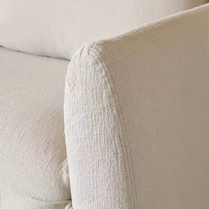 Designer Homestay - Soggiorno in Stile Giapponese Crema - Divano Lavabile in Puro Lino per 3 Persone (Singolo o Doppio) - Product Image 3