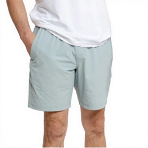 Summer Men's <b>Elastic</b> Waist Mid Breathable Knitted Hot Casual Shorts 100% Organic Cotton Solid OEM Service - Product Image 3