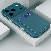 Étui de téléphone élégant en silicone souple pour cartes de crédit, compatible iPhone 11 12 13 Mini 14 15 16 17 Pro Max A16 A17 S26 Ultra, coque couleur bonbon