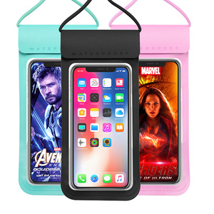 Wear-Resistant Dustproof Touch Screen IPX-6 Waterproof PVC TPU Leather Phone Pouch Big Diving Outdoor <strong>Smartphone</strong> <strong>Bag</strong> - Product Image 1