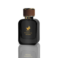 Bouteille de Parfum Noire de Luxe Carrée Personnalisée 50 ml avec Emballage Boîte