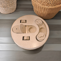 Petit jeu de puzzle interactif en bois écologique Design attrayant Jouets de mouvement pour animaux de compagnie avec papier sisal pour chiens et chats