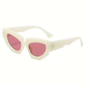 Gafas de Sol Personalizadas con Logotipo, Moda 2025, Retro, Leopardo, Polígono, UV400, Montura Grande, Ojo de Gato, para Mujer - Product Image 6