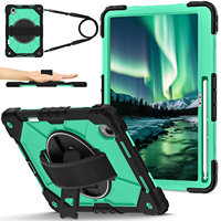 Étui robuste WESOROL pour Lenovo Xiaoxin Pro 13 Pro GT 13 Idea Tab Pro Gen 2 TB390, support 360°, sangle d'épaule, porte-stylo, noir menthe