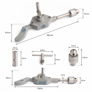 เครื่องมือแพทย์ AL Mida HEALTH CARE INSTRUMENTS สว่านกระดูกสำหรับศัลยกรรมกระดูกและข้อ แบบใช้มือ ได้รับการรับรองมาตรฐาน CE ระดับ I ผลิตจากสแตนเลสสตีล - Product Image 4