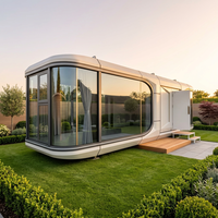 Capsule de logement pour entreprise de location avec vue panoramique, conçue pour les sites de glamping