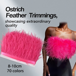 Hot Bán Rts 70 Màu Sắc Số Lượng Lớn Giá Rẻ 8-10 Cm Nhuộm Đà Điểu Lông <span class=keywords><strong>Trim</strong></span> Rìa Ren Cho Khiêu Vũ May Váy Váy Bên Trang Phục - Product Image 2