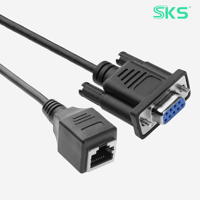 RJ45 DB9 Female Shielded Injection Molded Cable for Industrial Serial Device Data Transmission Printer Barcode Scanner Computer