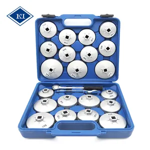 23pcs Car Cup Type Oil Filter Hat Wrench Set Kits Aluminum Steel Removal Tool For toyota bmw benz buick