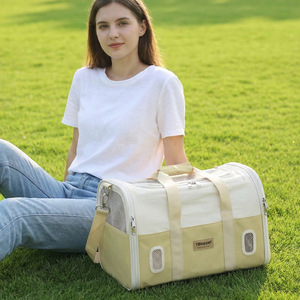 YBtoopet <b>Pet</b> <b>Carrier</b> Soft-Sided Beige Large Capacity Breathable Portable For Cats Dog Travel - Product Image 3