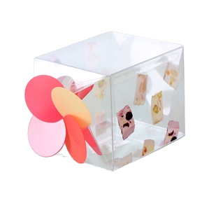 2021 Clear Transparent Round Cake Box PET PVC Plastic Packaging Custom Logo Printing Storage Box Colorful Christmas Manufacturer