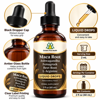 Gouttes liquides de racine de Maca avec Ashwagandha, Fenugrec, Racine de Betterave et L-Arginine, multivitamine liquide pour femmes et hommes