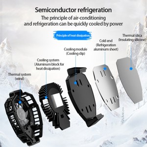 ตัวทำความเย็น DL05 LED แบบพกพาเครื่องทำความเย็นสำหรับเล่นเกมมือถือสมาร์ทโฟนอุปกรณ์ทำความเย็นโทรศัพท์พร้อมจอยสติ๊กและตัวควบคุมเกม - Product Image 6