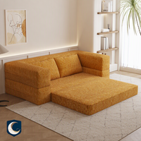 Zenmoon Canapé-lit compressé monoplace en tissu, double usage, pour appartement et entrepôt, modèle d'exportation, vente en gros pour le commerce transfrontalier