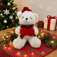 Ours en peluche tricolore mignon très populaire avec rembourrage en coton PP, super doux pour les fêtes et les cadeaux de Noël