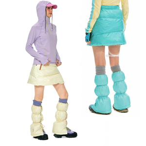 Wholesale Custom Hip Hop Style 90 Duck Down <strong>Leg</strong> <strong>Warmer</strong> Leggings <strong>Warmer</strong> Down Socks Winter Women Y2K <strong>Fur</strong> <strong>Leg</strong> <strong>Warmers</strong> - Product Image 2