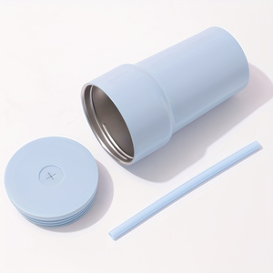 420ml Stainless Steel Vacuum Insulated Tumbler with <b>Straw</b> <b>and</b> <b>Lid</b> Double Wall Travel Coffee <b>Cup</b> for Hot Cold Drinks Custom Logo - Product Image 4